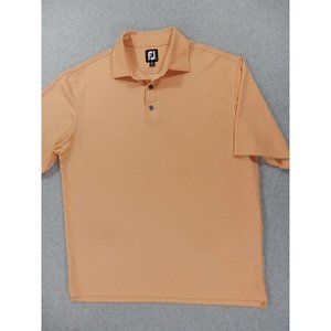 FootJoy Fairway Logo Performance S/S Golf Polo‎ Shirt (Men's Large) Orange